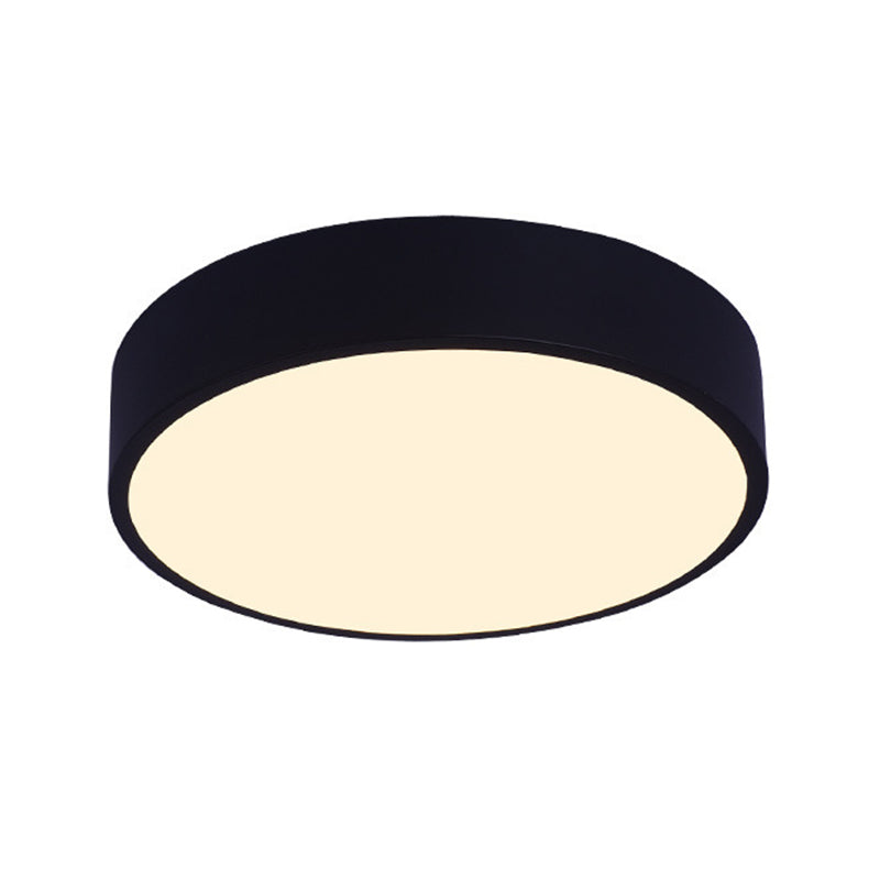 Nordic macaron LED plafonnier rond acrylique abat - jour chambre en fonte bordure