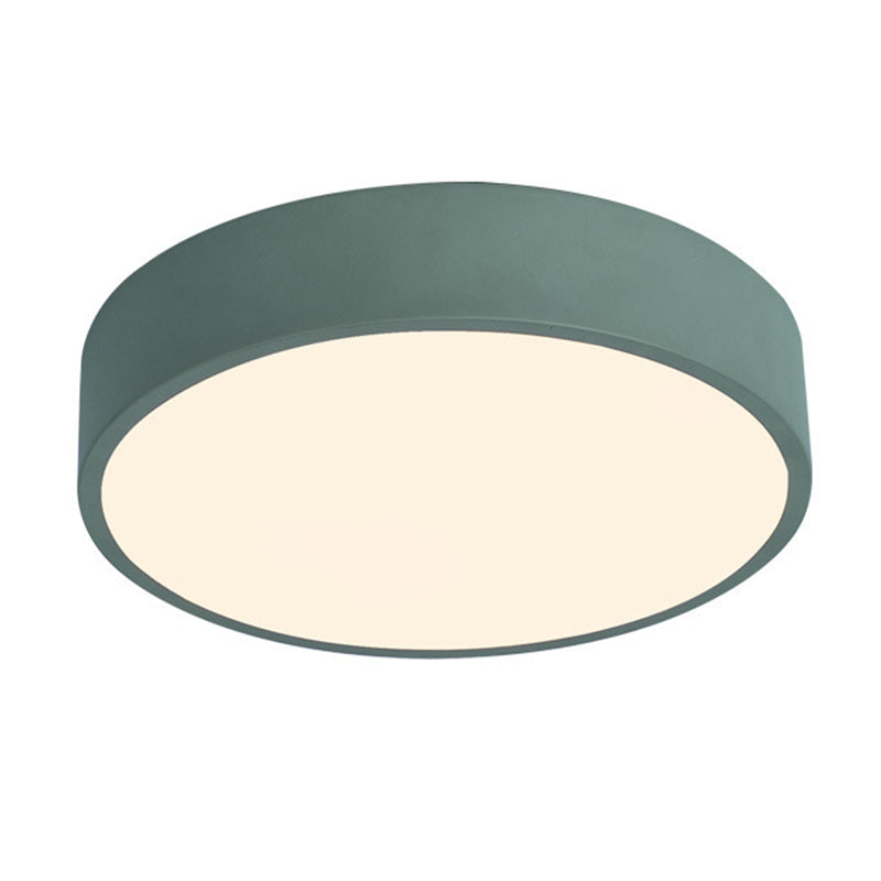 Nordic macaron LED plafonnier rond acrylique abat - jour chambre en fonte bordure