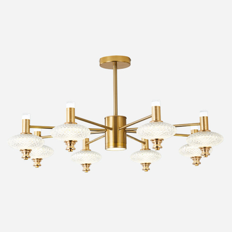 Metal Sputnik Candelier Minimalista Ligera Led con luz acrílica de cuentas