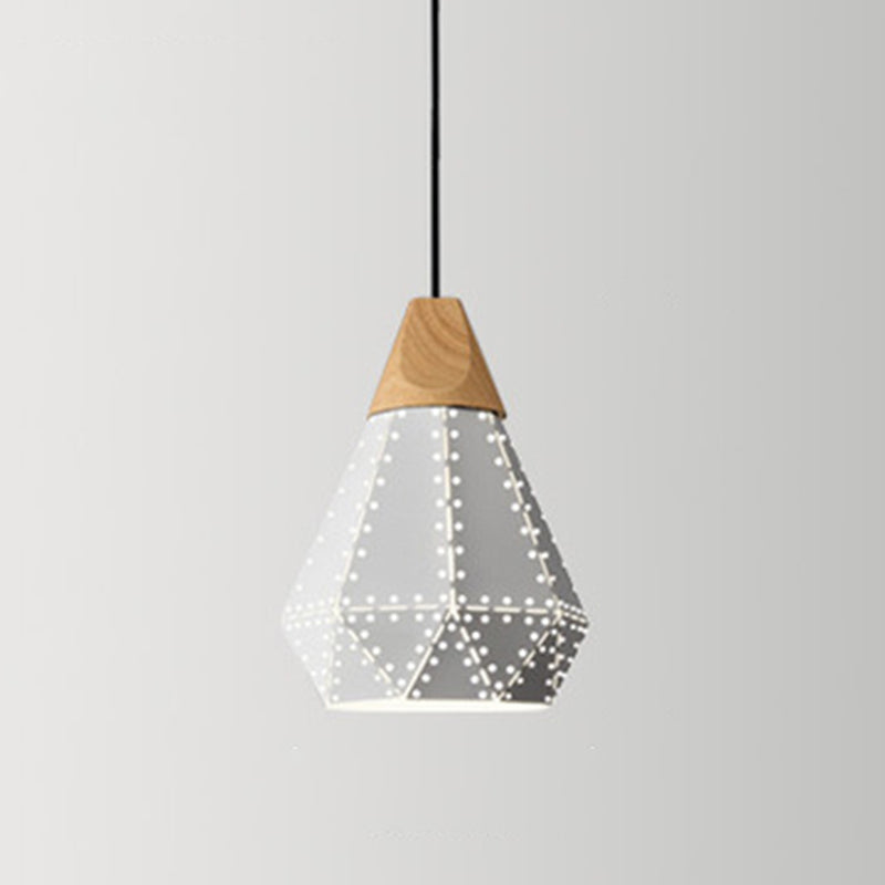 Moderno pendente geometrico Light Metal 1 ciondolo luminoso