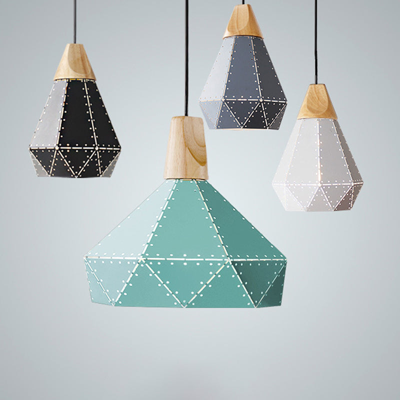 Modern Geometric Pendant Light Metal 1 Light Pendant