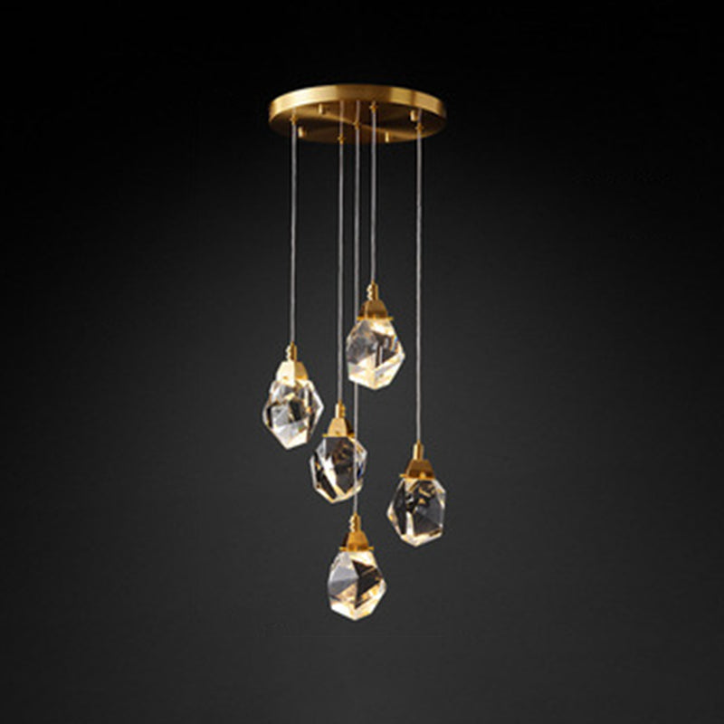Modern Geometric Pendant Lighting Fixtures Crystal Pendant Lamp