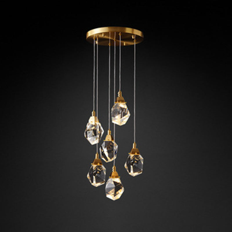 Modern Geometric Pendant Lighting Fixtures Crystal Pendant Lamp