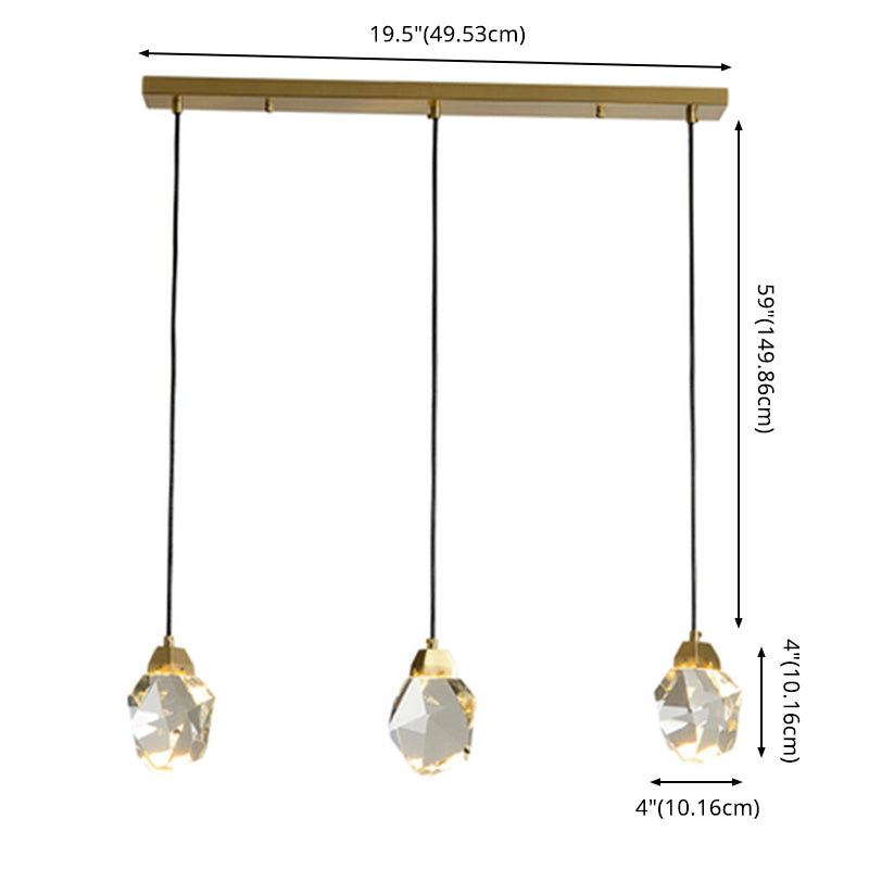 Modern Geometric Pendant Lighting Fixtures Crystal Pendant Lamp