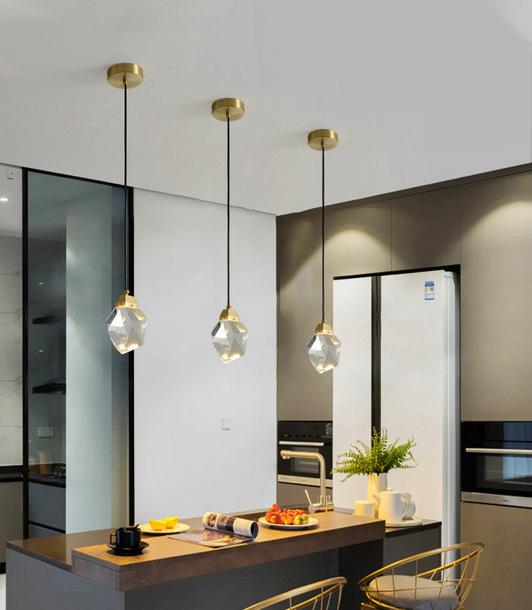 Modern Geometric Pendant Lighting Fixtures Crystal Pendant Lamp