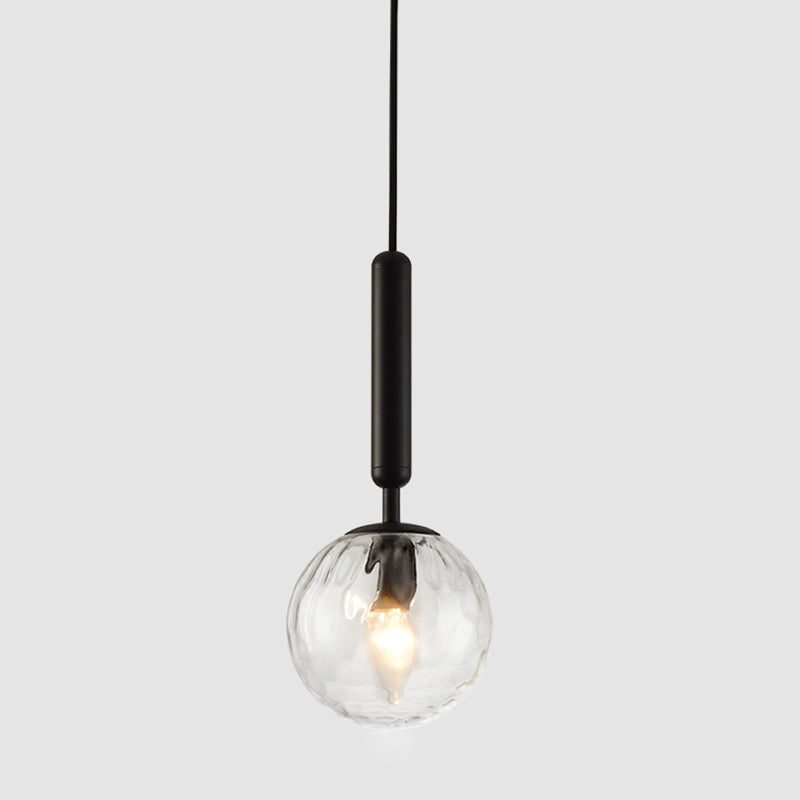 Mitte des Jahrhunderts Design Globe Hanging Lamp Glass Schatten 1 Licht Anhänger Licht für Schlafzimmer