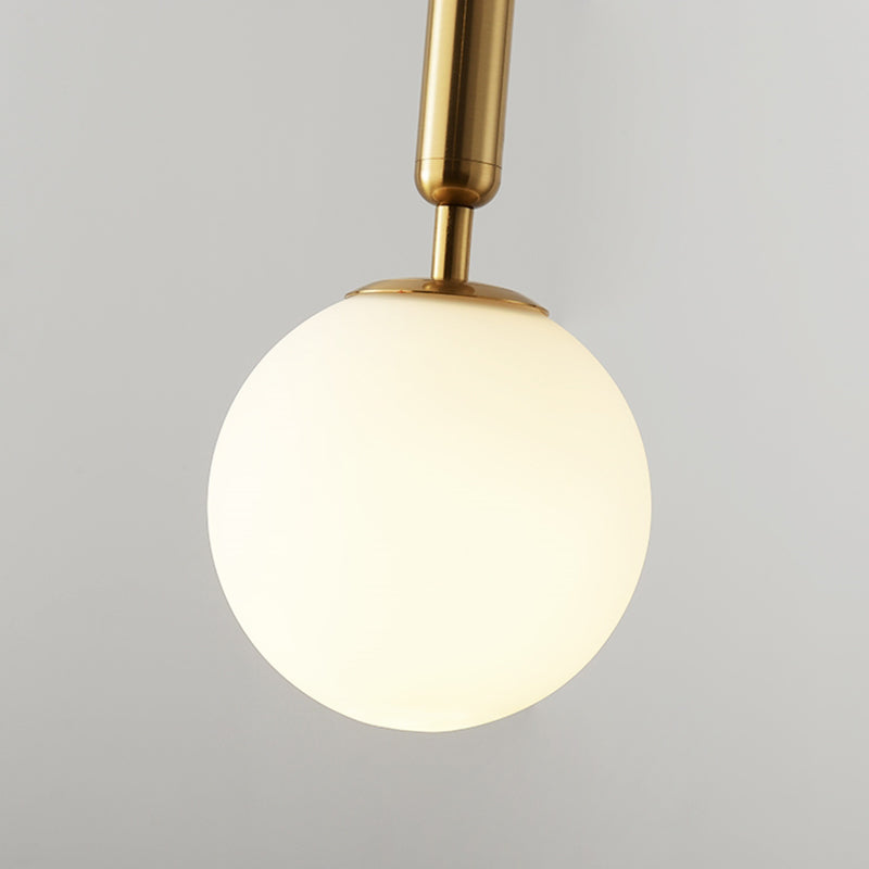 Mitte des Jahrhunderts Design Globe Hanging Lamp Glass Schatten 1 Licht Anhänger Licht für Schlafzimmer