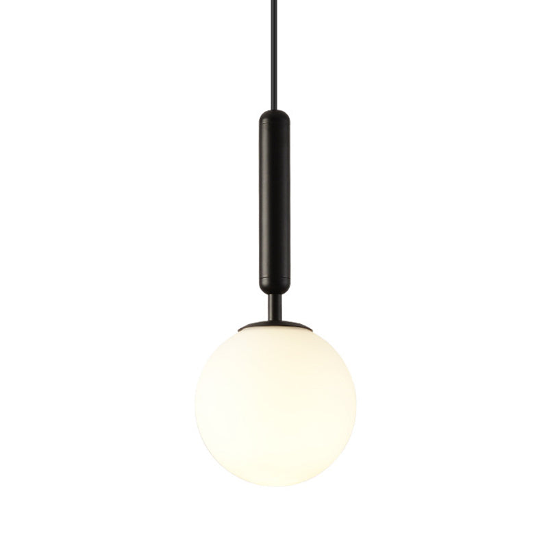 Mitte des Jahrhunderts Design Globe Hanging Lamp Glass Schatten 1 Licht Anhänger Licht für Schlafzimmer