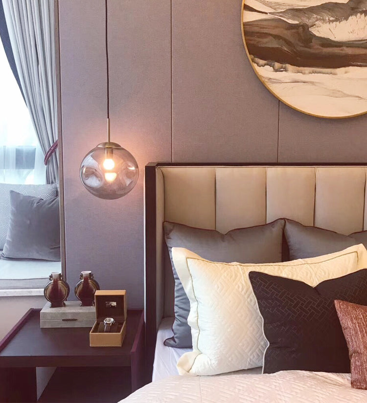 Lámpara de luz colgante moderna de globo 1 lámpara colgante de luz