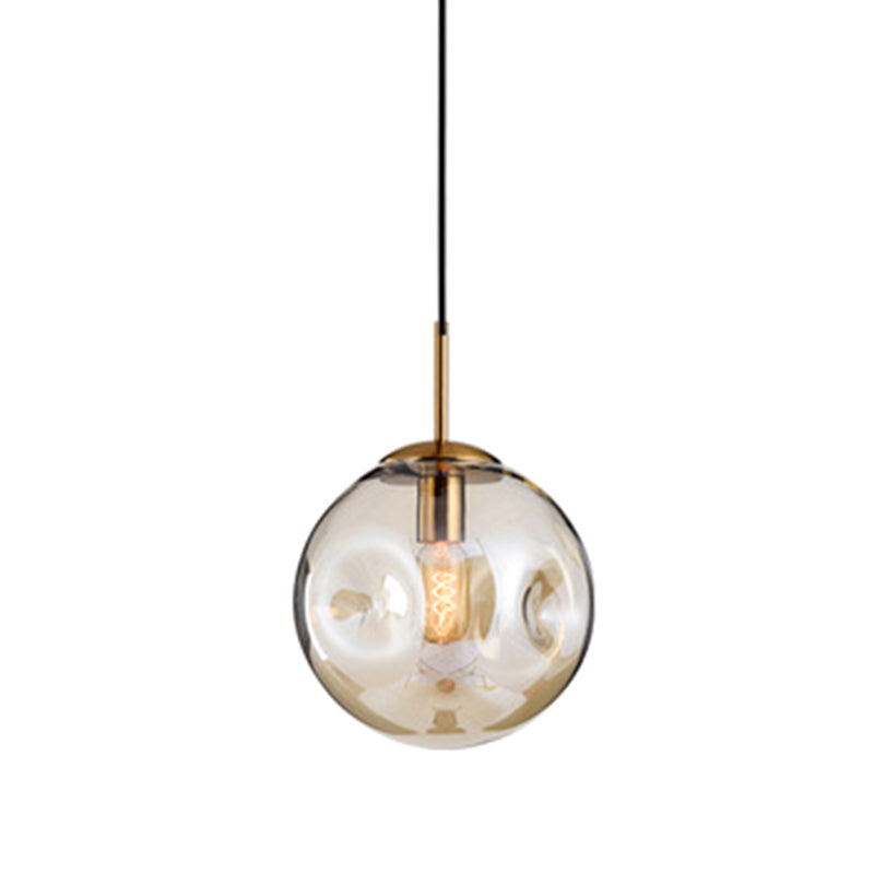 Moderne bol hangende verlichtingsarmaturen glas 1 lichte hanglamp