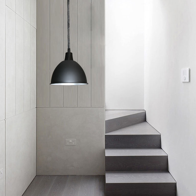 Accesorio de iluminación colgante de domo de metal estilo nórdico lámpara de techo colgante para comedor