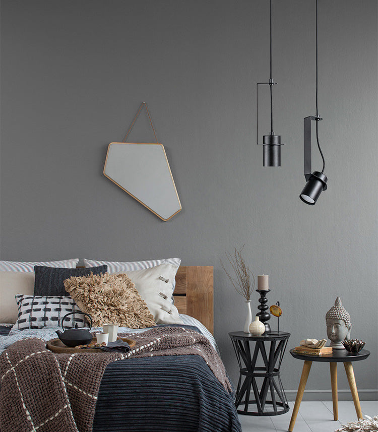 Zylindrischer Anhänger Spotlight Nordic 1 Head Metal Down Lighting Feature für Schlafzimmer