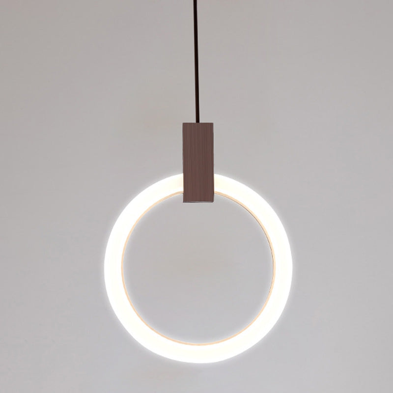 Lampada a sospensione ad anello alone semplice sala da pranzo acrilica LED LED LED