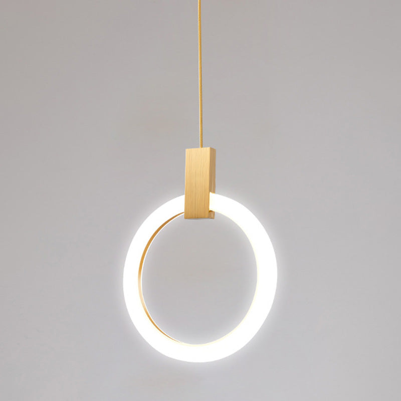 Lampada a sospensione ad anello alone semplice sala da pranzo acrilica LED LED LED