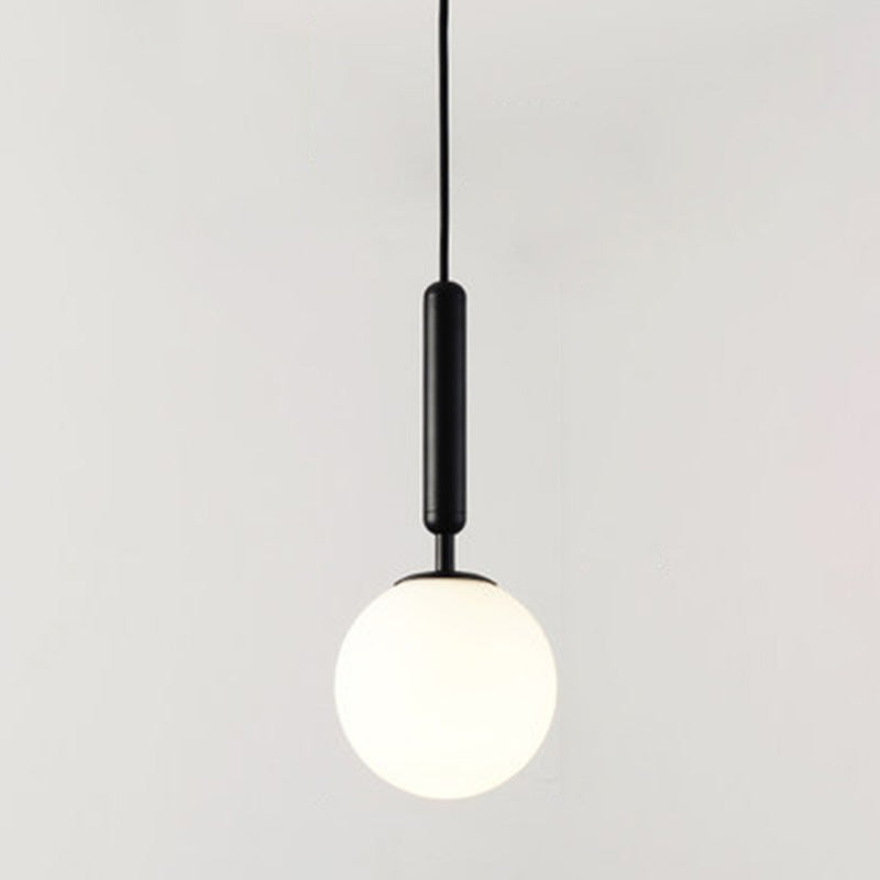 Spherical Pendant Lighting Fixture Simplicity Style Glass Hanging Light for Bedroom