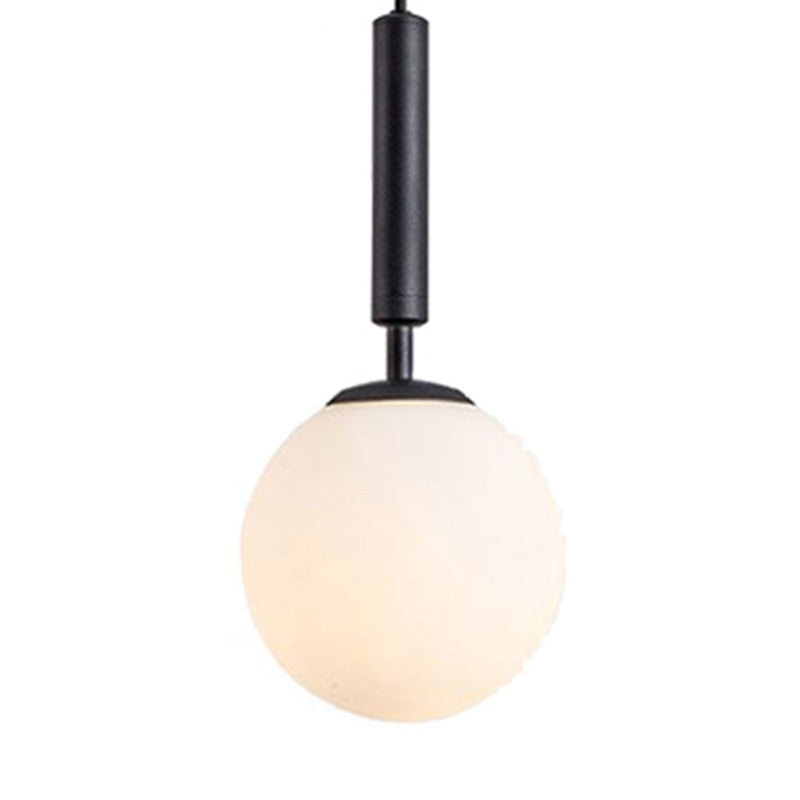 Spherical Pendant Lighting Fixture Simplicity Style Glass Hanging Light for Bedroom