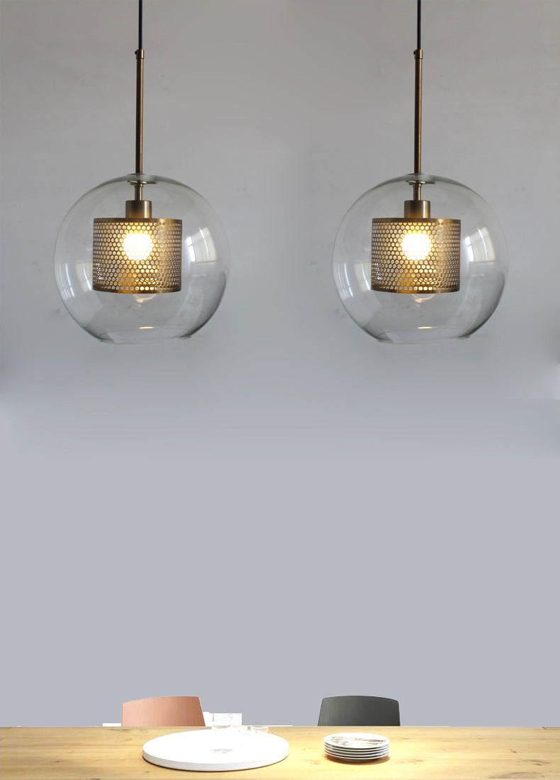 Glasschattierter Lichtkit zeitgenössischer Stil Bronze Anhänger Beleuchtung