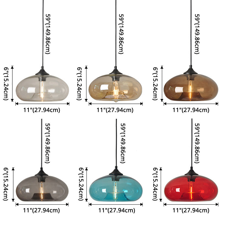 Zeitgenössischer Stil schattierter Anhänger Leuchte Leuchte Glas Esszimmer Anhänger Licht Kit