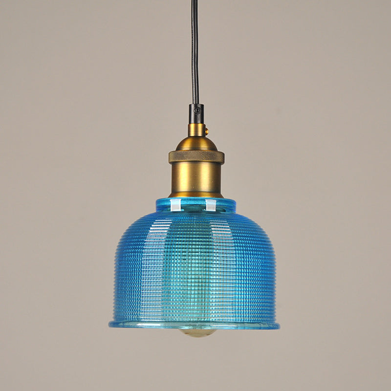 Modern Style Hanging Light Fixture Bowl Shape Hanging Ceiling Light with Glass Shade