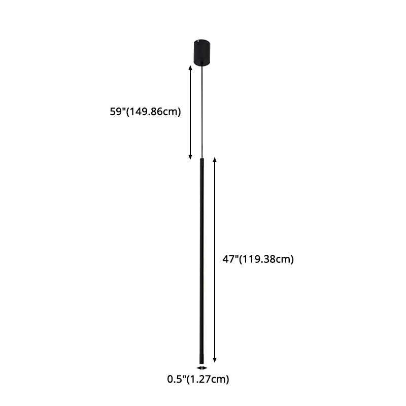 Linearer LED -Anhänger Minimalistischer Aluminium -Nacht