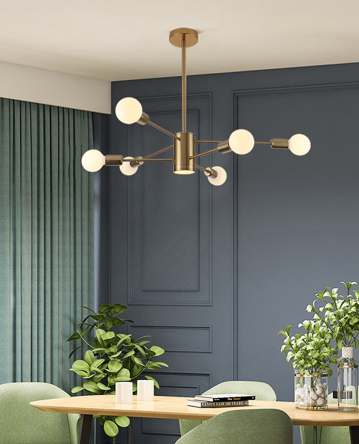 Lumo elettroplato di illuminazione in stile nordico oro con seppietti a LED Multi-Lights Apparecchiatura della sala da pranzo