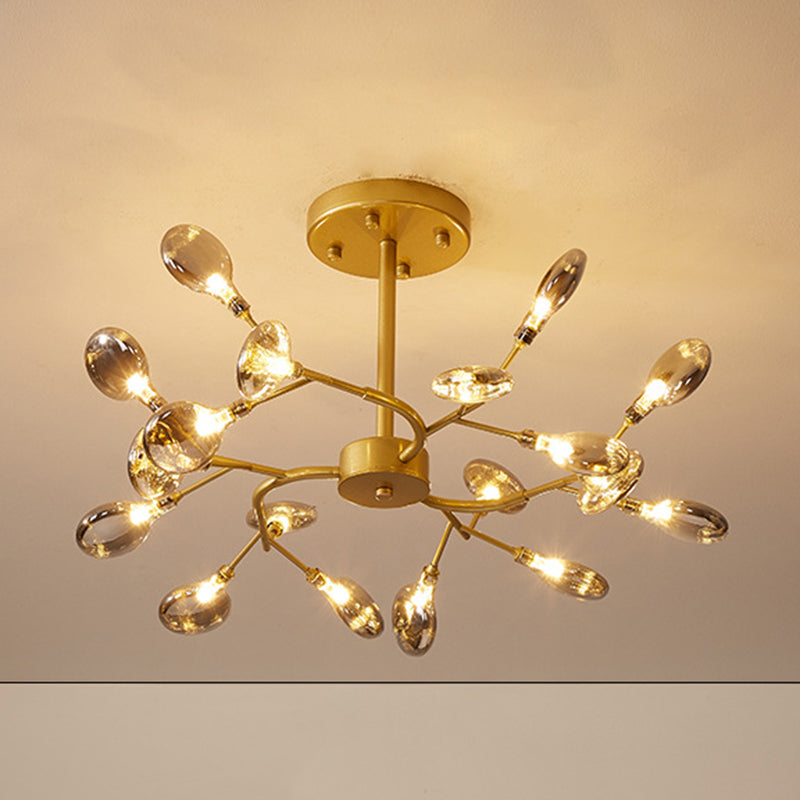 Lámparas de lámpara de rociado Luz de colgante de estilo minimalista moderno con sombra acrílica para sala de estar