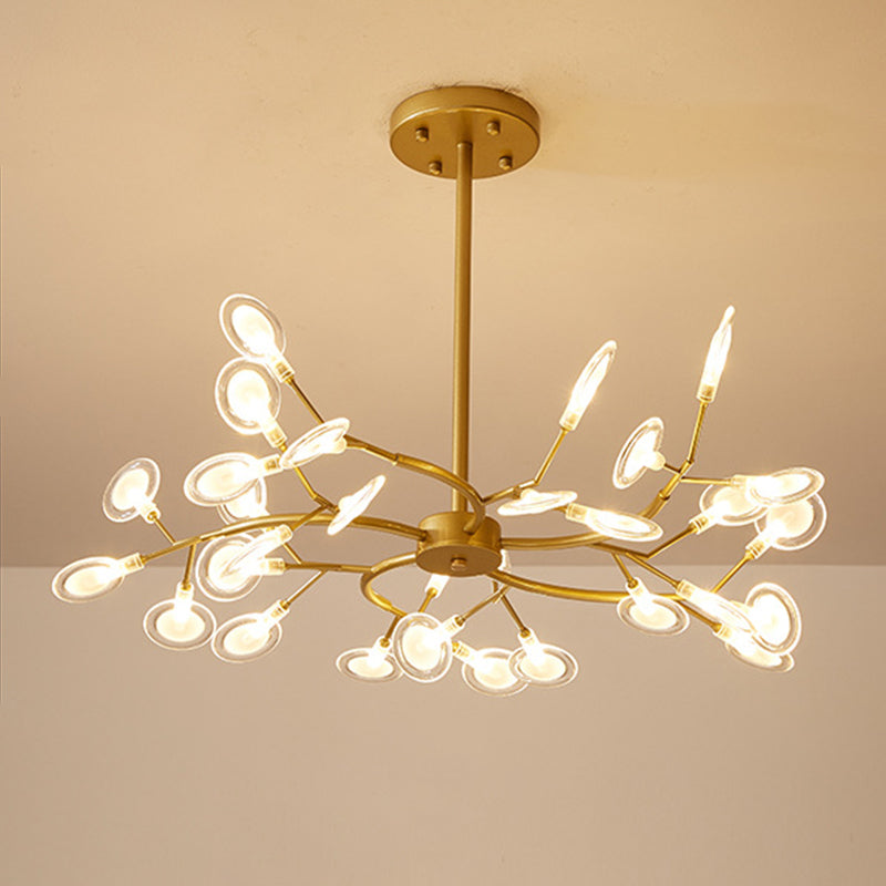 Lámparas de lámpara de rociado Luz de colgante de estilo minimalista moderno con sombra acrílica para sala de estar