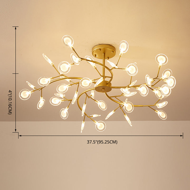 Lámparas de lámpara de rociado Luz de colgante de estilo minimalista moderno con sombra acrílica para sala de estar