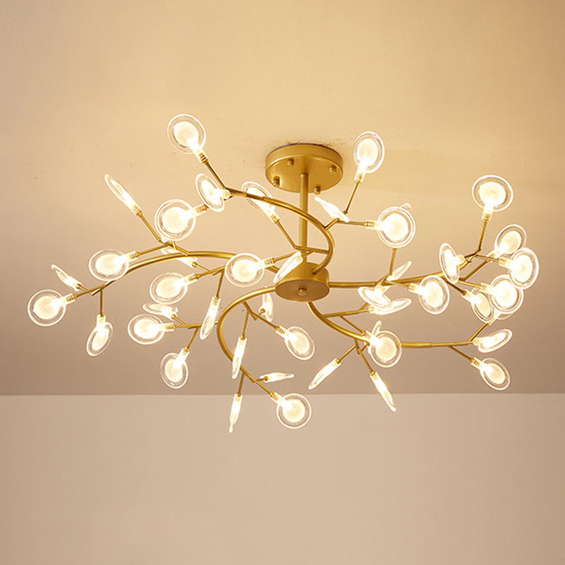 Lámparas de lámpara de rociado Luz de colgante de estilo minimalista moderno con sombra acrílica para sala de estar