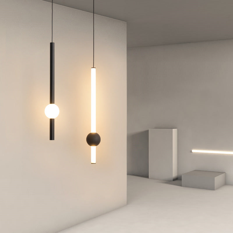 Minimalistische Streifen -Federleuchte Acryl Wohnzimmer LED -Anhänger Licht