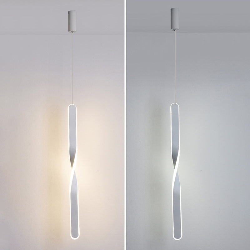 Minimalistische Streifen -Federleuchte Acryl Wohnzimmer LED -Anhänger Licht