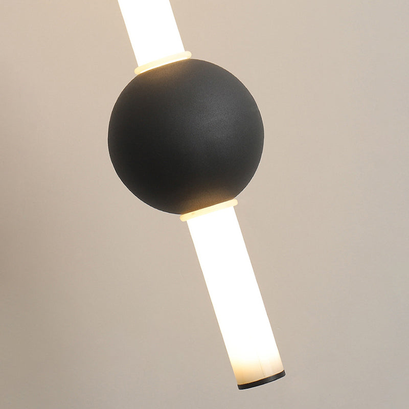 Minimalistische Streifen -Federleuchte Acryl Wohnzimmer LED -Anhänger Licht