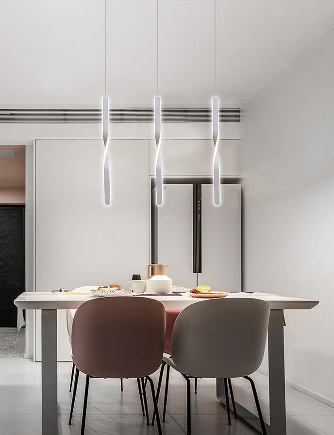 Minimalistische Streifen -Federleuchte Acryl Wohnzimmer LED -Anhänger Licht