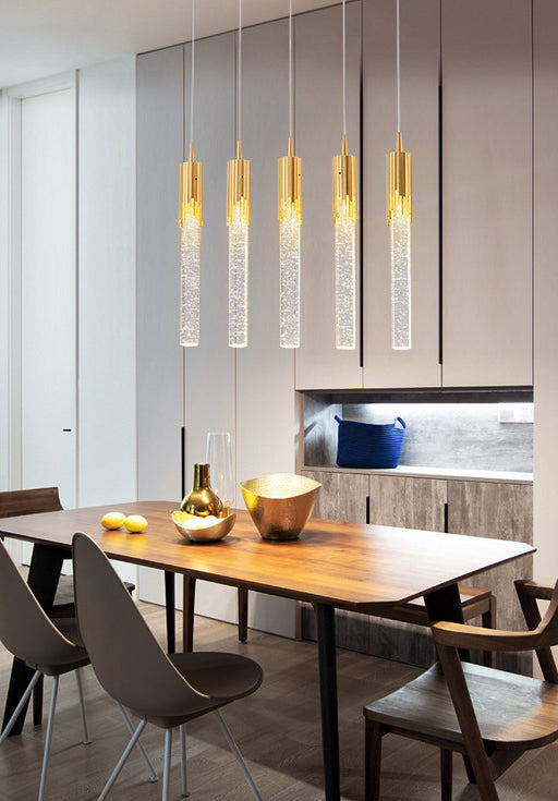 Bubble Glassrohr Anhänger Licht minimalistisch Gold Multiple hängende Licht für Treppen