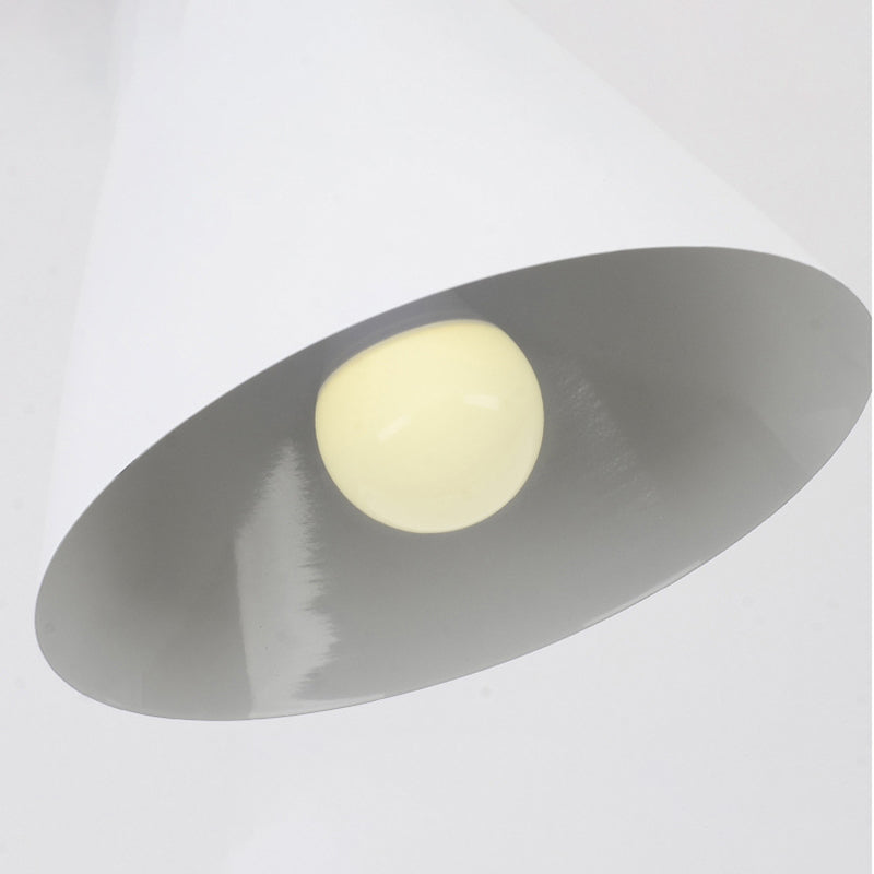 Modern Macaron colgante cónico de metal ligero de metal de 1 luz para la mesa del comedor