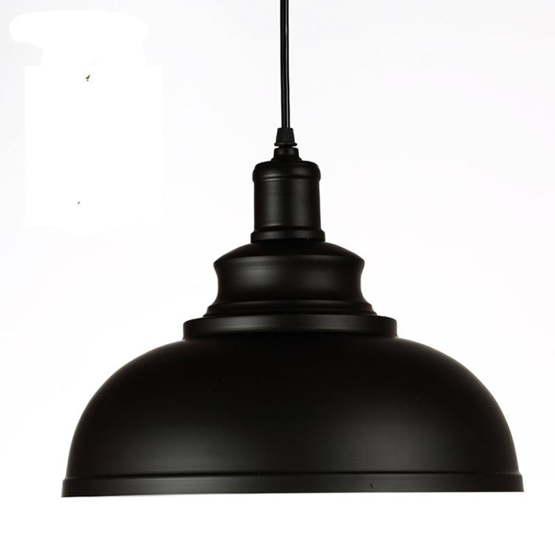 1 Luz de cúpula ligera Luz de luz colgante Luz de techo de metal de estilo industrial para restaurante