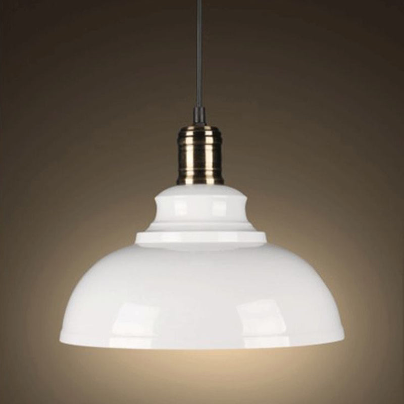 1 Luz de cúpula ligera Luz de luz colgante Luz de techo de metal de estilo industrial para restaurante