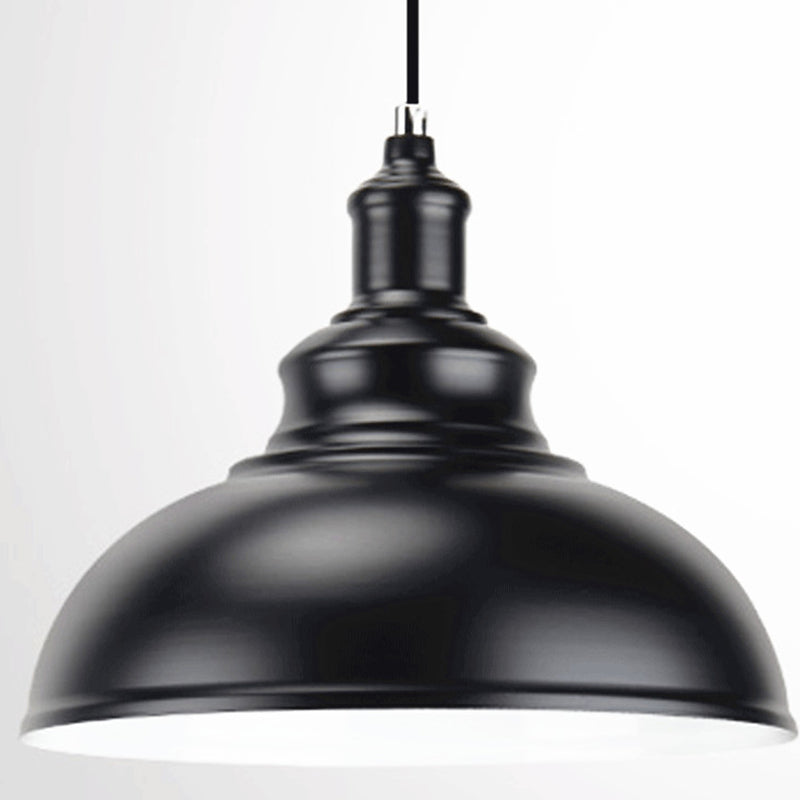 1 Luz de cúpula ligera Luz de luz colgante Luz de techo de metal de estilo industrial para restaurante
