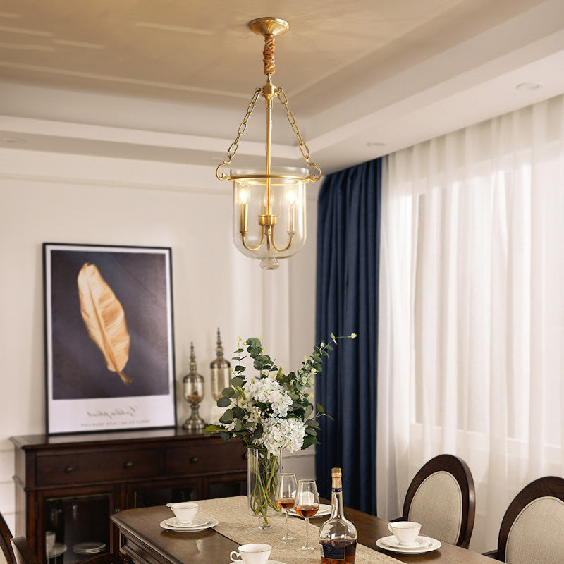 3 luci lampadario a sospensione a sospensione a pendente a pendente coloniale lampada sospensione in vetro per sala da pranzo