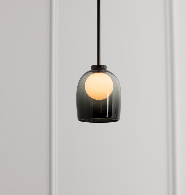 Shaded Pendant Light Fixture Minimalist Style Glass Hanging Pendant Light for Dinning Room