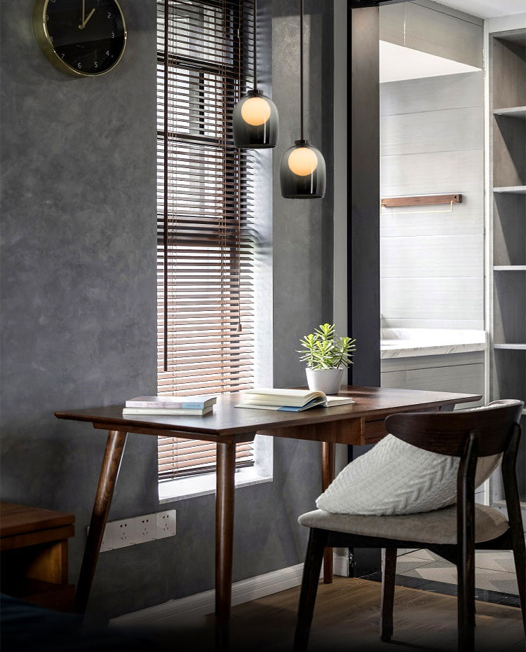Shaded Pendant Light Fixture Minimalist Style Glass Hanging Pendant Light for Dinning Room