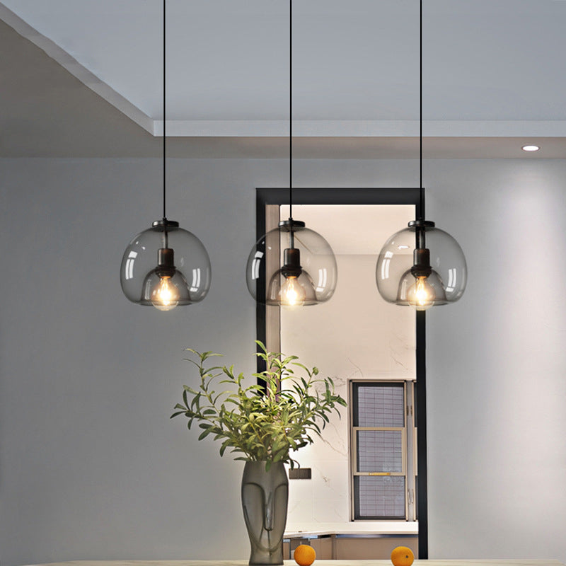 3 lichten bol hanglampverlichting moderne eenvoud glazen hanger verlichtingsarmaturen voor restaurant