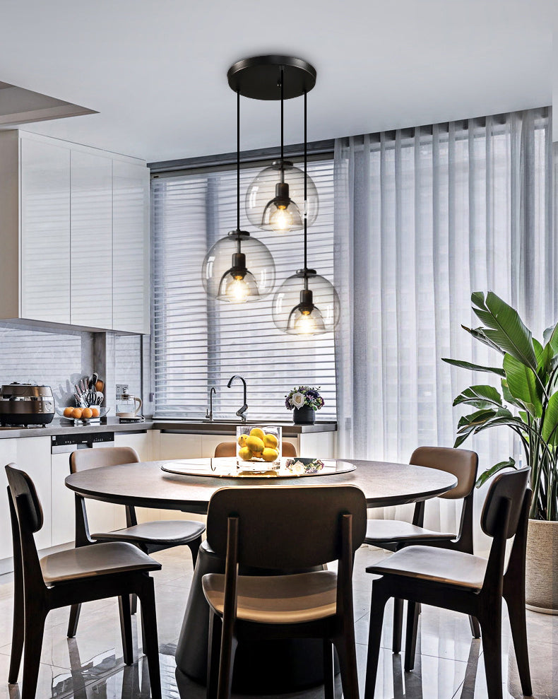 3 lichten bol hanglampverlichting moderne eenvoud glazen hanger verlichtingsarmaturen voor restaurant