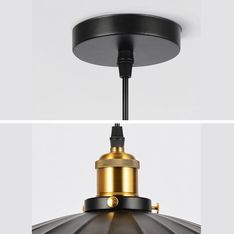 Shade Pendant Light Fixtures Industrial Vintage Style 1 Light Metal Pendants for Dinning Room