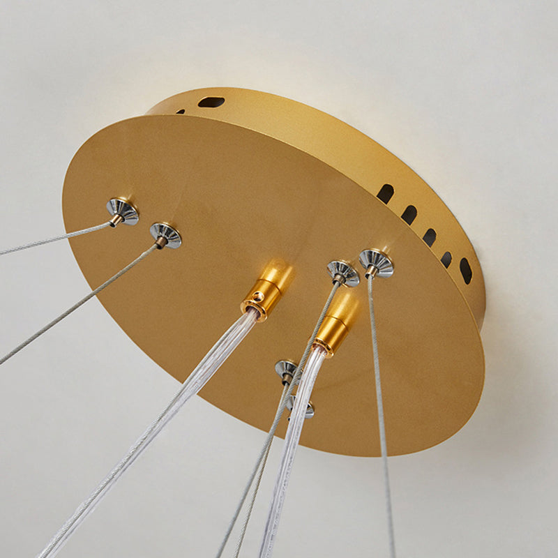 Klarer und gefrosteter Glas -Modo -Suspension Licht minimalistischer Kronleuchter für Wohnzimmer