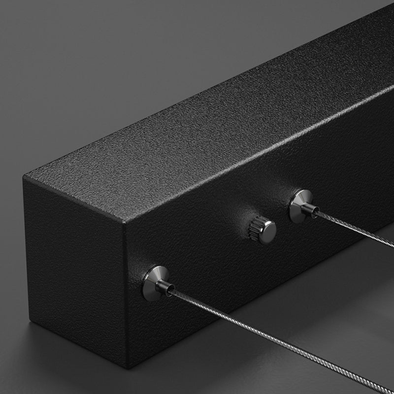 Iluminación de colgante estructurado negro mate lámpara de led metal para sala de estar para sala de estar