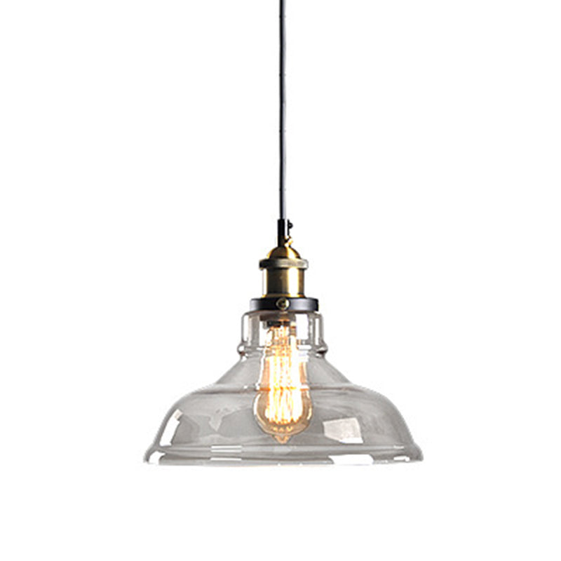 Luci a sospensione sospesa Vintage Style Industrial Style1 Pendanti leggeri con tonalità di vetro per camera da letto