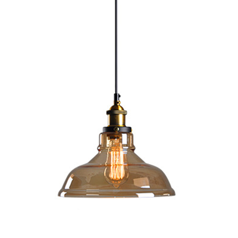 Luci a sospensione sospesa Vintage Style Industrial Style1 Pendanti leggeri con tonalità di vetro per camera da letto