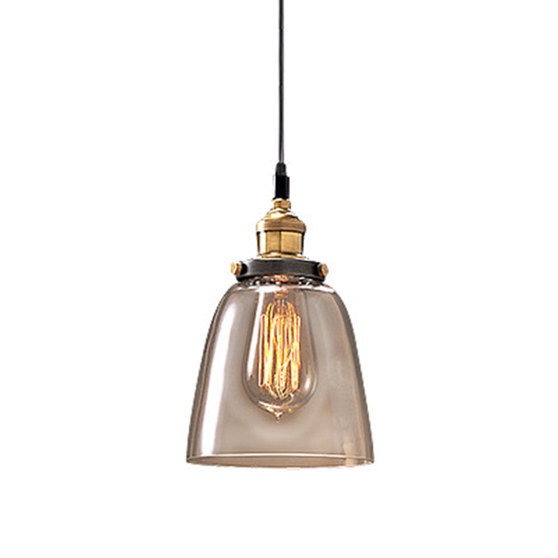Luci a sospensione sospesa Vintage Style Industrial Style1 Pendanti leggeri con tonalità di vetro per camera da letto