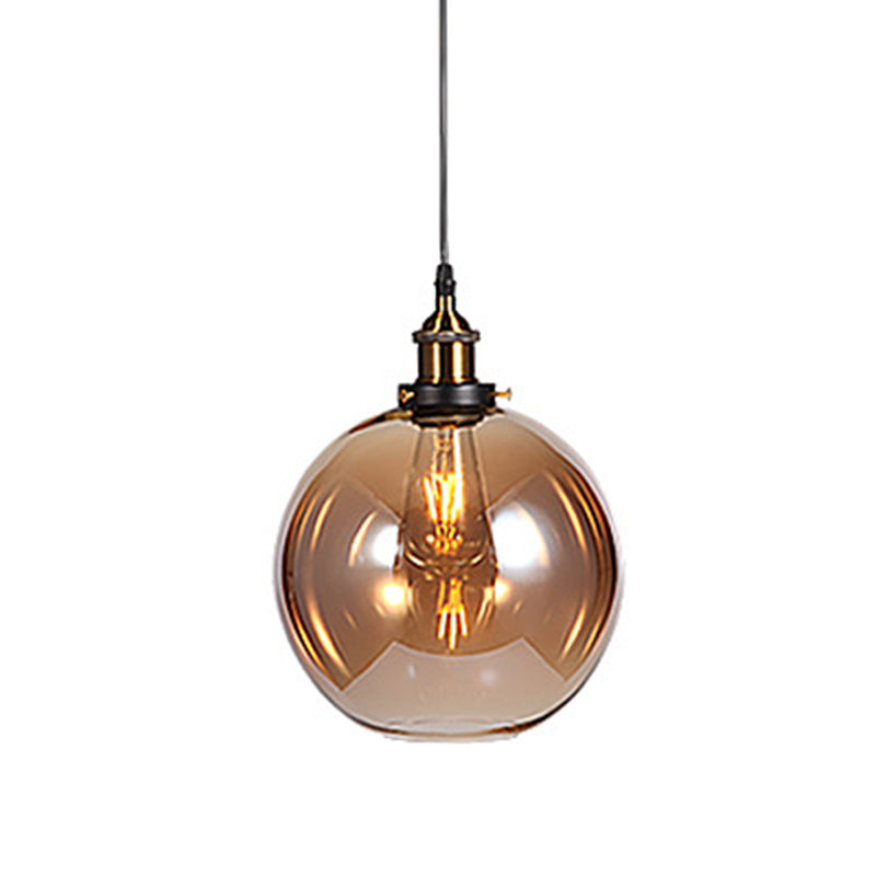 Luci a sospensione sospesa Vintage Style Industrial Style1 Pendanti leggeri con tonalità di vetro per camera da letto